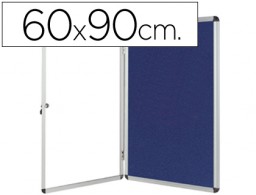 Vitrina de anuncios Q-Connect 72x98cm. tapizada azul con puerta y cerradura